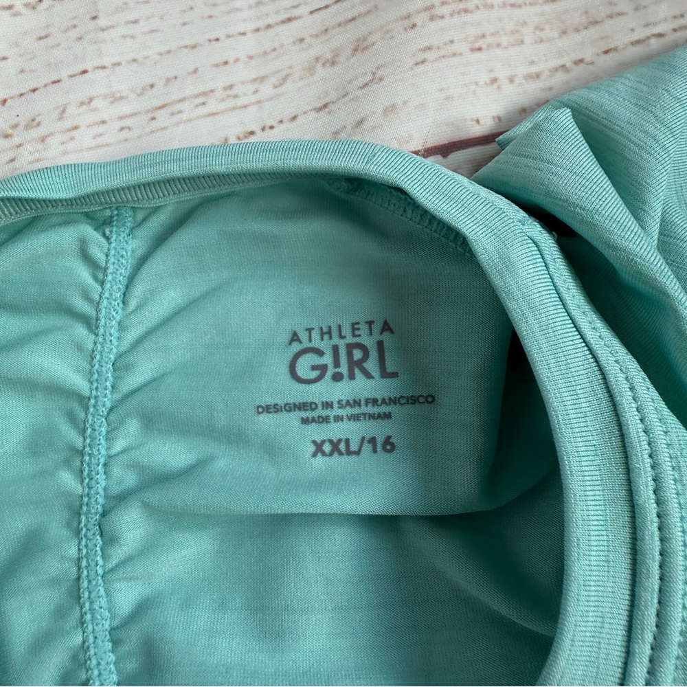 Athleta Girl: Teal Short Sleeve T-Shirt XXL - Picture 5 of 6